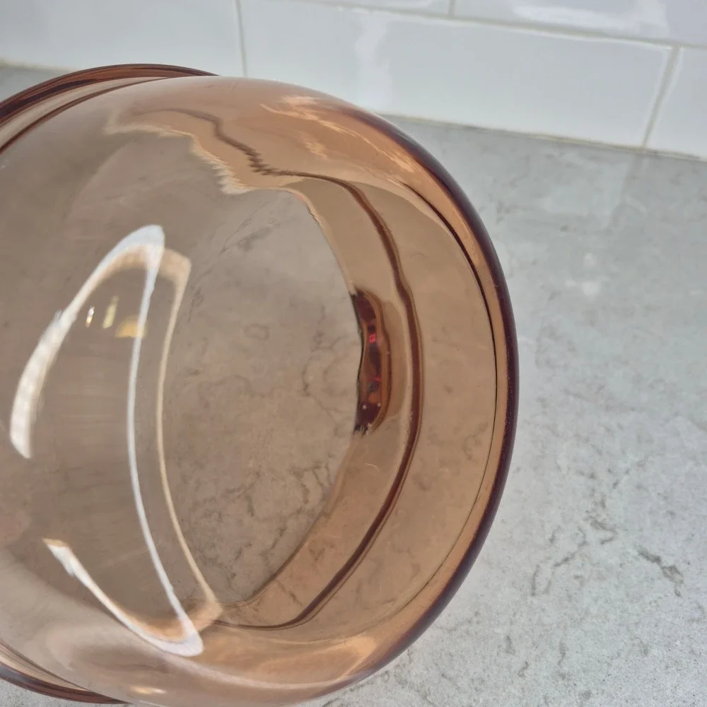 Corning Ware Visions V-20-B Amber Glass Double Boiler Insert France Vintage